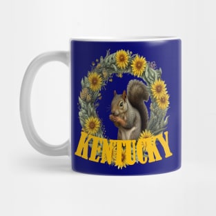 For The Love Of Kentucky, Grey Squirrels and Yellow Flowers Mug